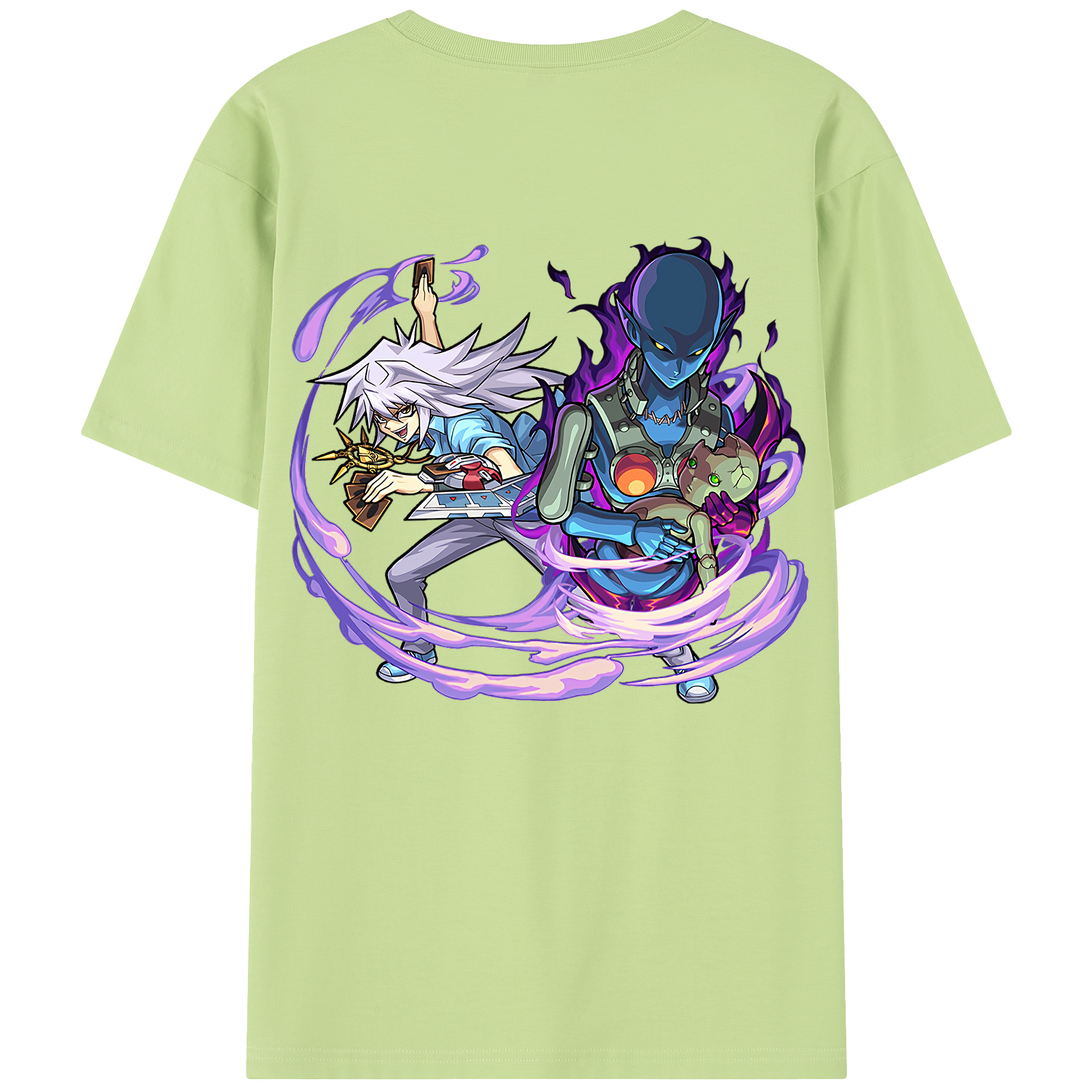 （画像用） 遊☆戯☆王 Yu-Gi-Oh! 綿100％半袖Tシャツ（背面プリント）
